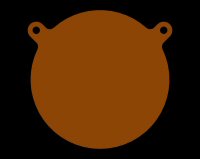 12" Round Hanging Gong - AR500